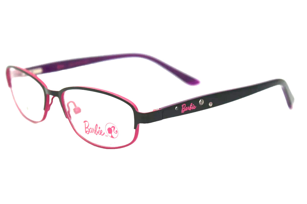 BARBIE FIESTA BLACK PINK CRYSTAL EYEGLASSES FRAMES 49-15-127 AUTHENTIC